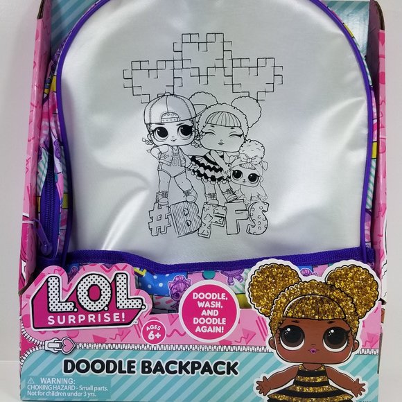 L.O.L.Surprise! L.O.L Colour Your Own Doodle Backpack , 4 Markers - Picture 3 of 10